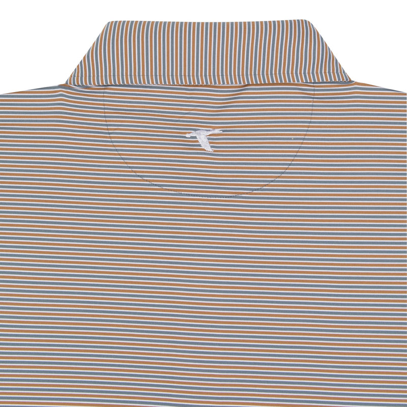 TOASTED FREEPORT STRIPE PERFORMANCE POLO