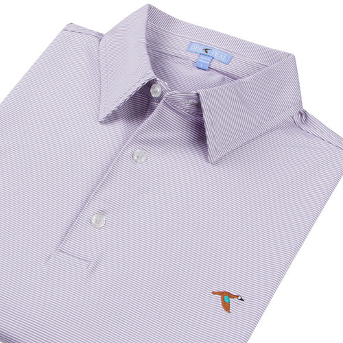ORCHID PINSTRIPE PERFORMANCE POLO