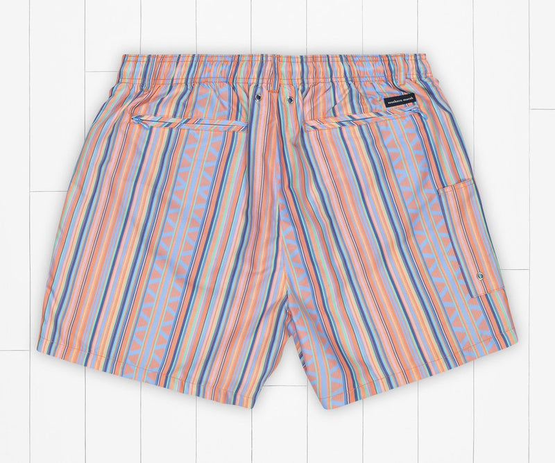 Dockside Swim Trunk - Pacific Stripe Peach & Lilac