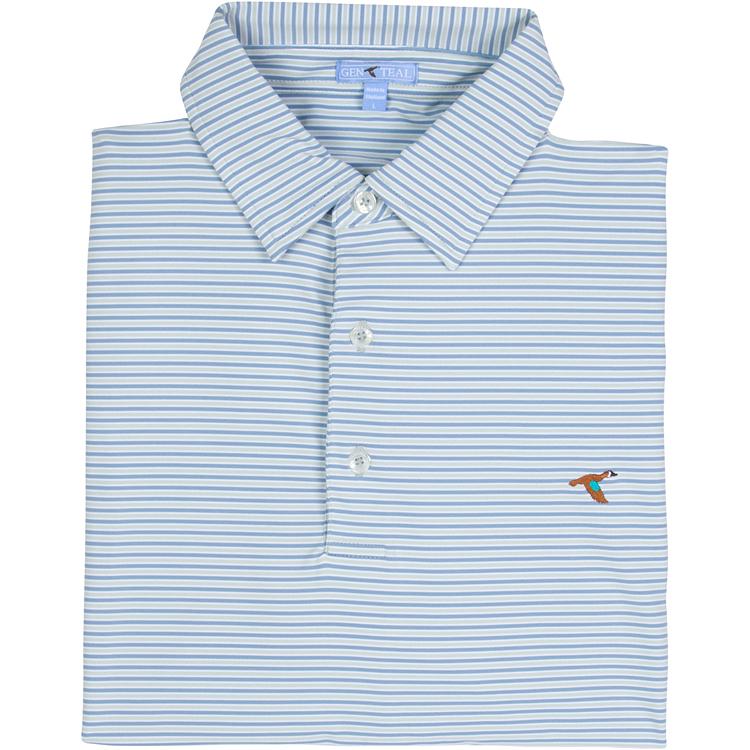 SEAGRASS FREEPORT STRIPE PERFORMANCE POLO