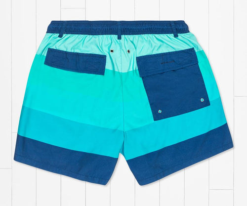 Harbor Trunk - Horizon Stripe Blue & Teal