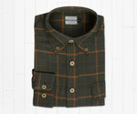 Montevallo Houndstooth Flannel DARK OLIVE AND NAVY