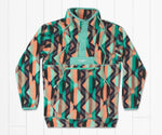 Youth Playa Printed Pullover MINT AND DARK GREEN