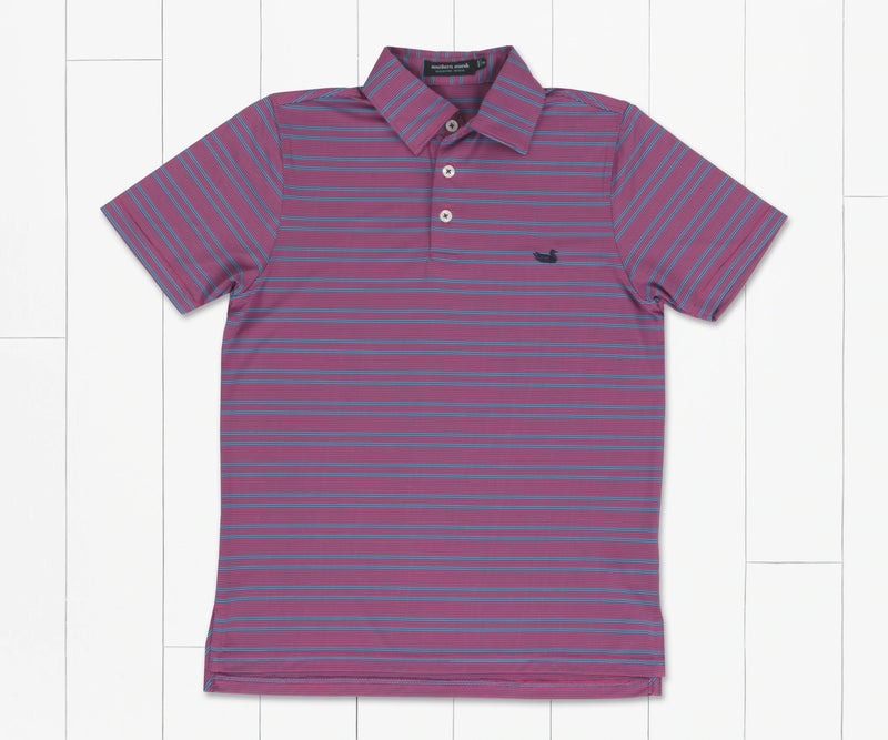Youth Bermuda Performance Polo - Naples Stripe