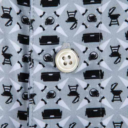 standing bulldog printed polo