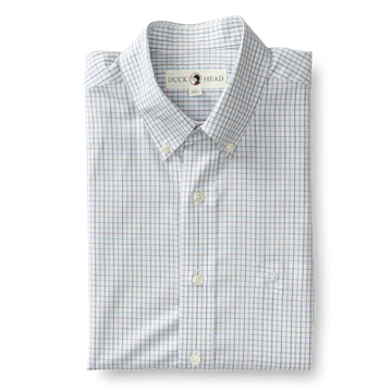 Performance Poplin Sport Shirt Creswell Tattersall Purple Heather