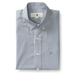 Performance Poplin Sport Shirt Walton Gingham Tempest Blue
