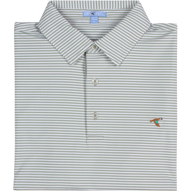 FAIRWAY CLUBHOUSE STRIPE PERFORMANCE POLO