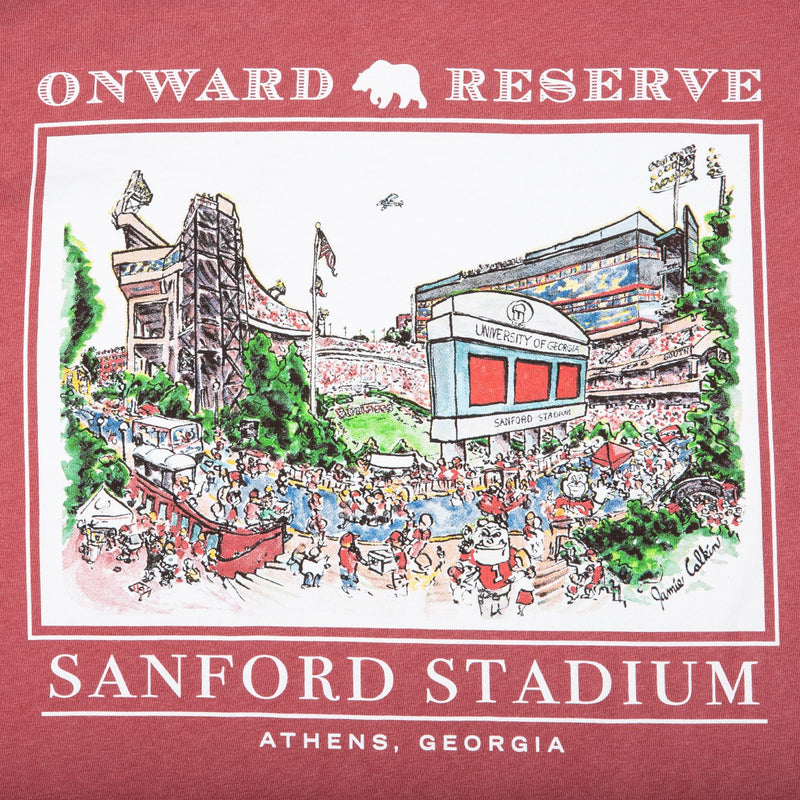 Jamie Calkin Sanford Stadium Short Sleeve Tee | Red