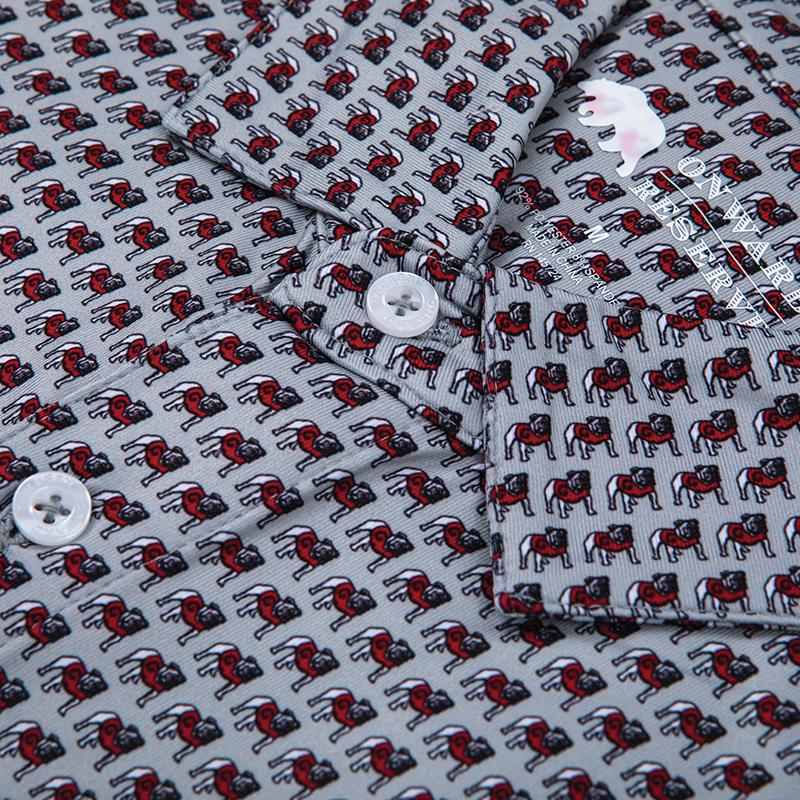 standing bulldog printed polo