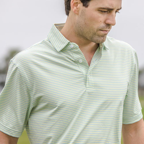 PRO STRIPE PERFORMANCE POLO LEMONADE