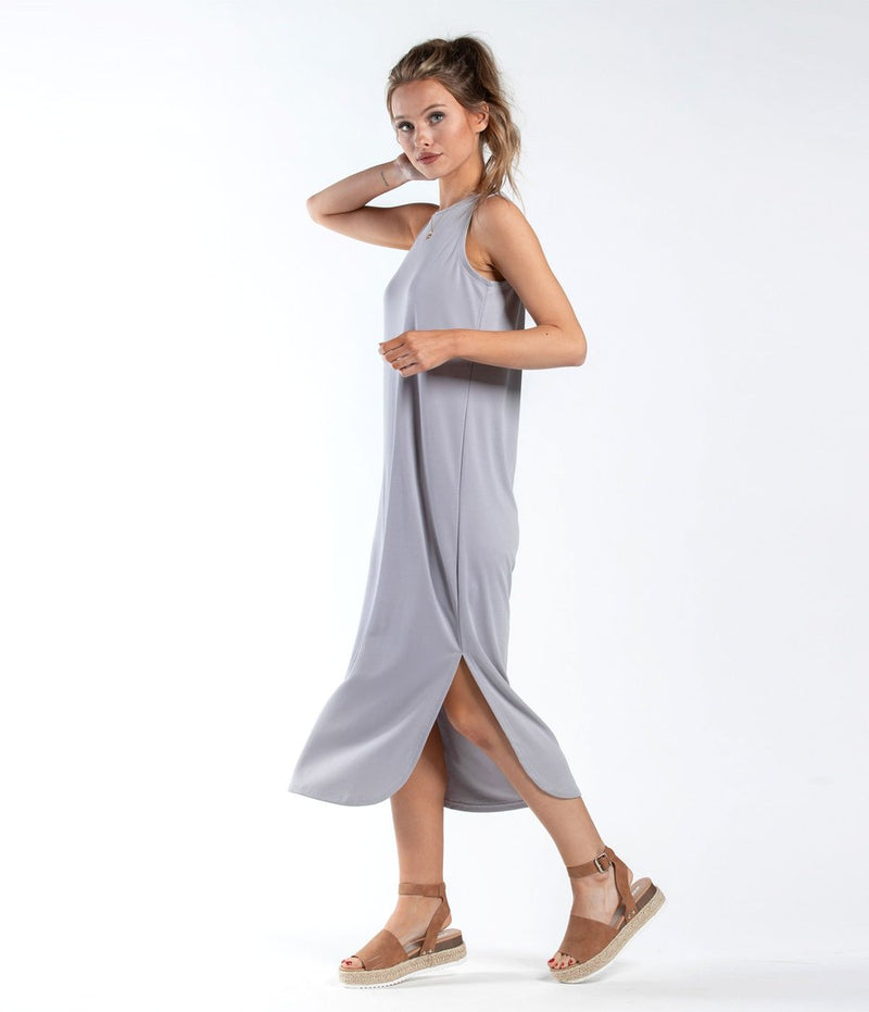 MODAL MIDI DRESS GRAY RIDGE