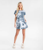 WATERCOLOR DRESS BLUE MIRAGE