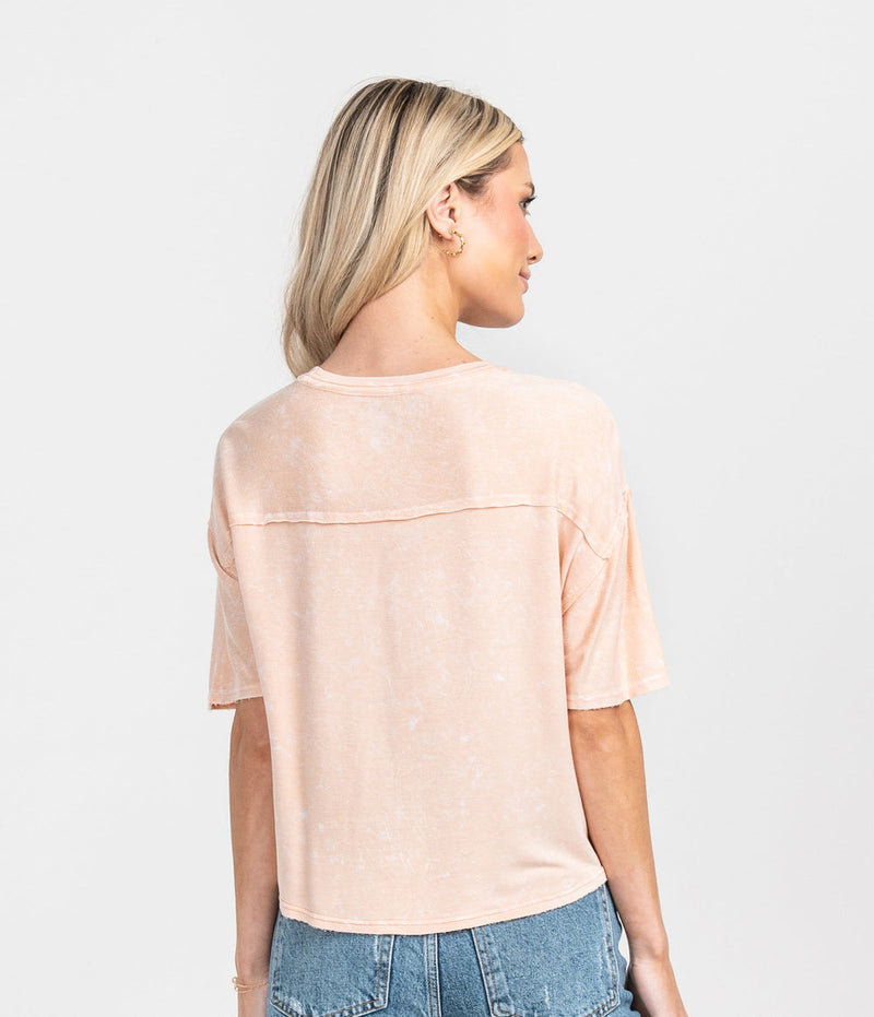 Salt Washed Top FADED CORAL