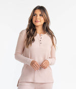WAFFLE KNIT HENLEY