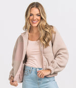 RETRO SNAP FLEECE JACKET TRUFFLE