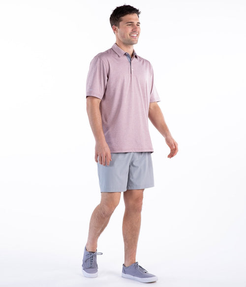 GRAYTON HEATHER POLO ADOBE