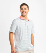 HAVANA STRIPE POLO TROPICAL PEACH