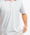 HAVANA STRIPE POLO TROPICAL PEACH