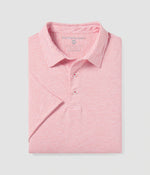 HEATHER MADISON STRIPE POLO FIRE CORAL