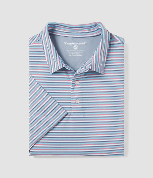 PEBBLE BROOK STRIPE POLO ARCADE