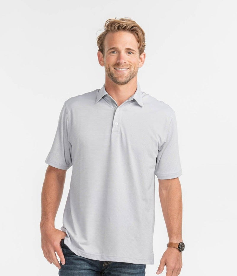 RUSSELL STRIPE POLO MEMORIAL GREY