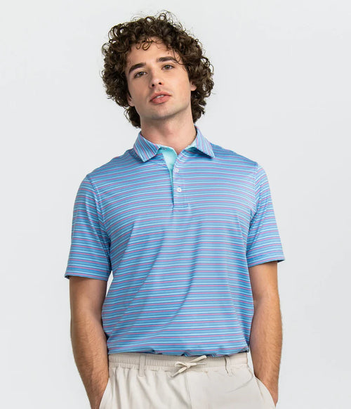 SAWGRASS STRIPE POLO CHANNEL MARKER