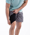 EVERYDAY HYBRID SHORTS CHARCOAL