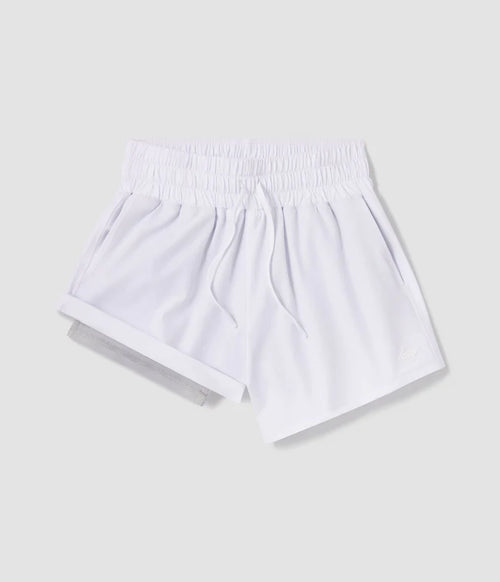 WOMENS LINED HYBRID SHORTS BRIGHT WHITE