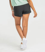 WOMENS LINED HYBRID SHORTS DEEP SPACE