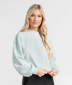 CROPPED CORDUROY SWEATSHIRT