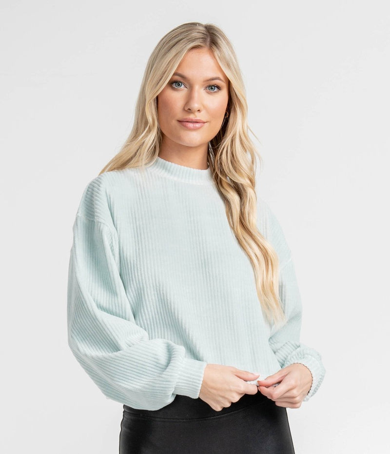 CROPPED CORDUROY SWEATSHIRT