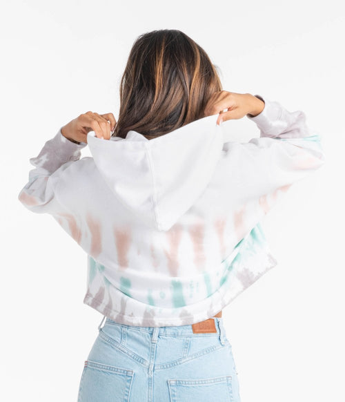 CROPPED TIE DYE HOODIE