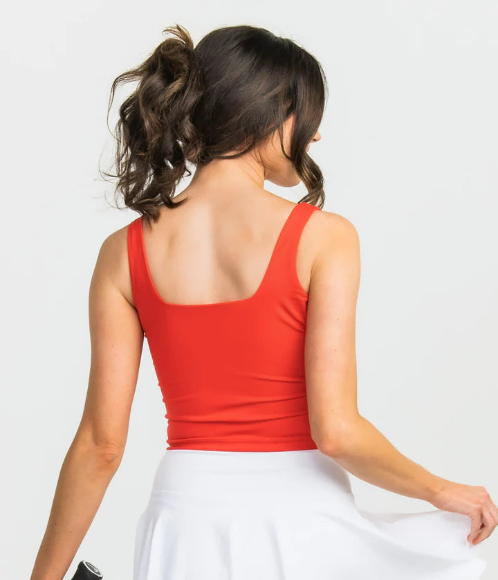 ALL SQUARED UP PERFORMANCE TANK CHERRY TOMATO