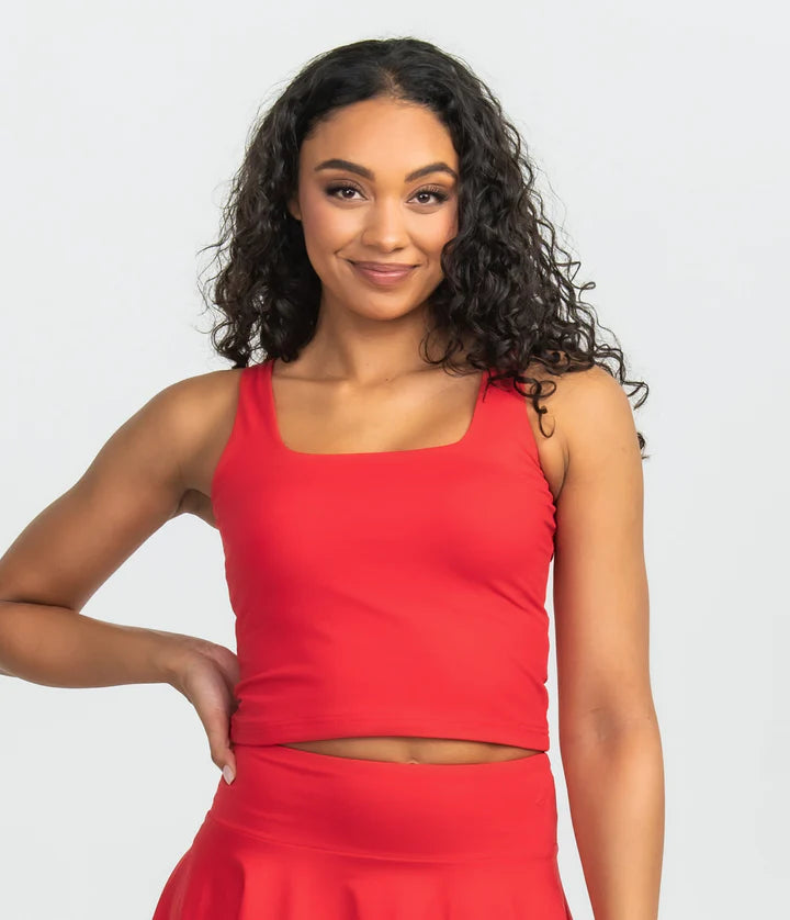 ALL SQUARED UP PERFORMANCE TANK CHERRY TOMATO