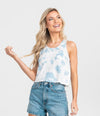 WASHED BOXY TANK SUMMER BLUE