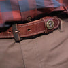 The Olive Waxed Canvas Belt