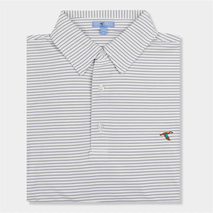 CHARCOAL WEDGE STRIPE LITETEC® PERFORMANCE POLO