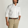 Cotton Oxford Sport Shirt Morris Solid WHITE